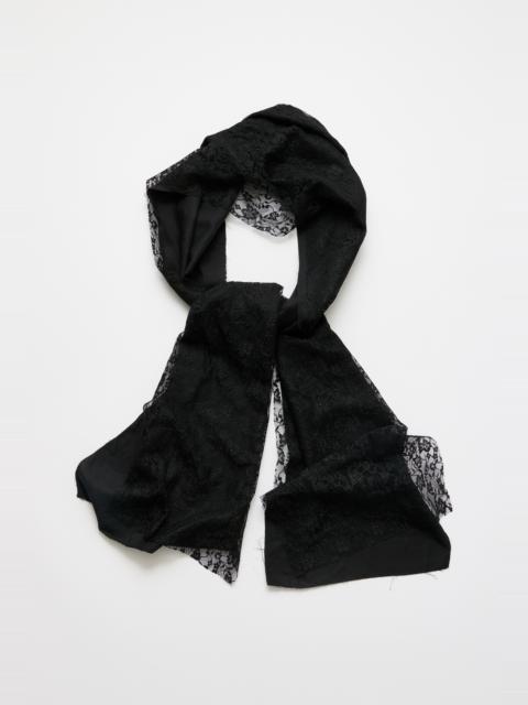 Layered Scarf Eclipse Black Merino Voile