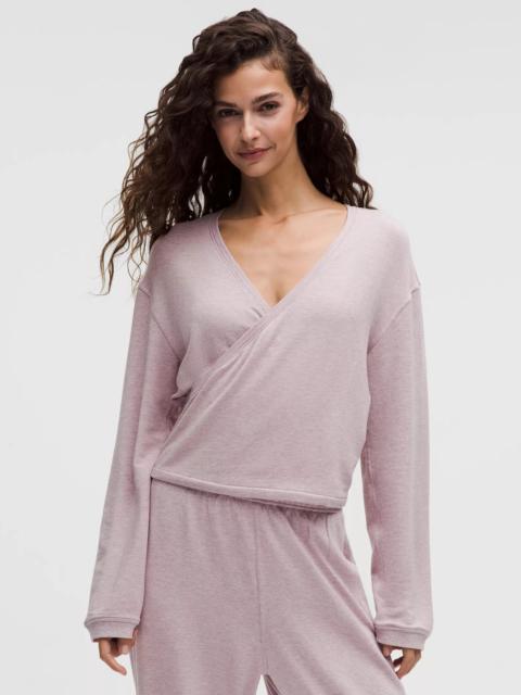 BeCalm Wrap-Front Long-Sleeve Shirt