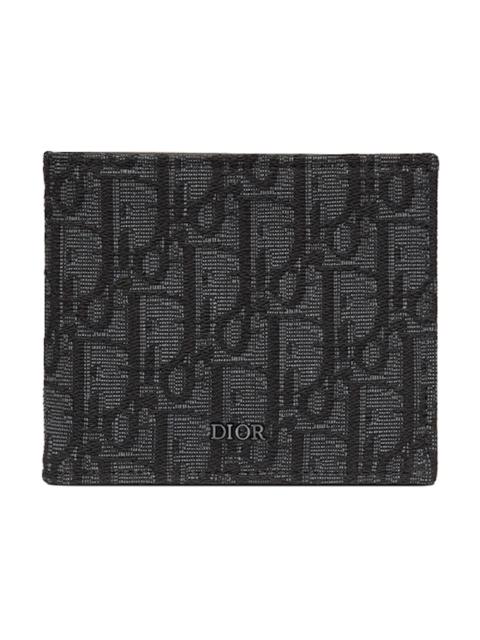 Dior Wallet Black Dior Oblique Jacquard