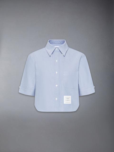 OXFORD CROPPED SHORT SLEEVE SHIRT