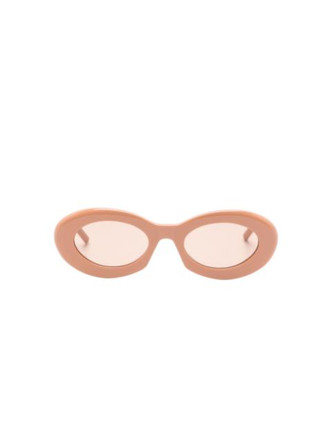 oval-frame sunglasses