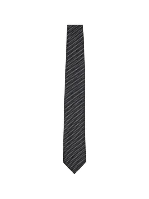 Black Tonal Alternate Weave 8 cm Tie