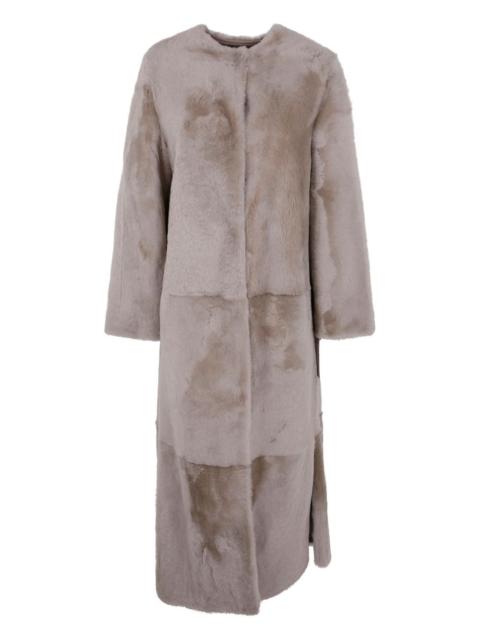 panelled fur coat