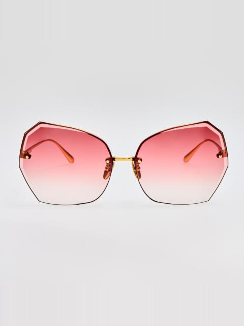 Lila Sunglasses in Red and Gold