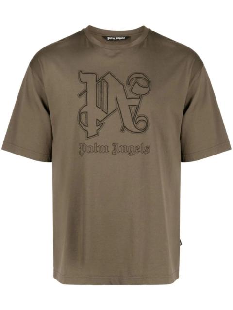 PALM ANGELS MEN Pa Monogram Statement Reg T-Shirt Brown/Black