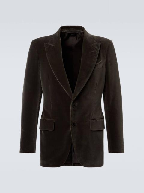 Dyllan cotton velvet blazer