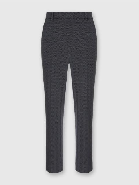 Straight Pants with Zigzag Pattern