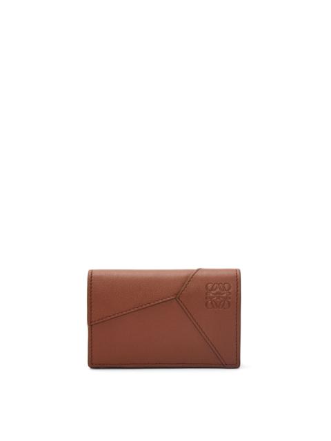 Puzzle business cardholder in classic calfskin
