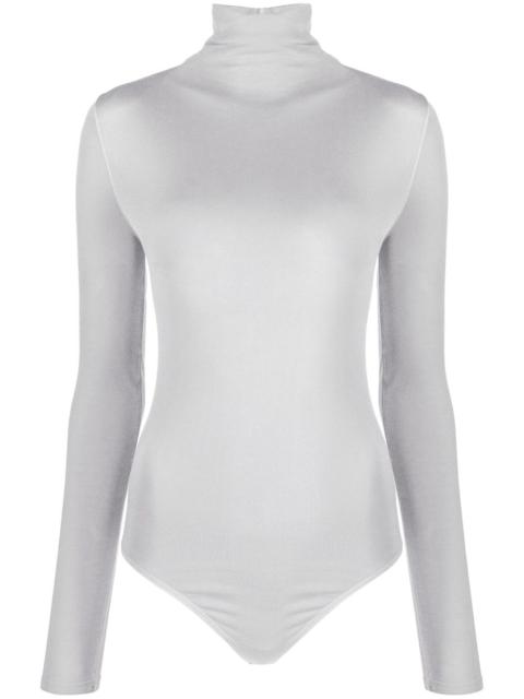 high-neck long-sleeve bodysuit