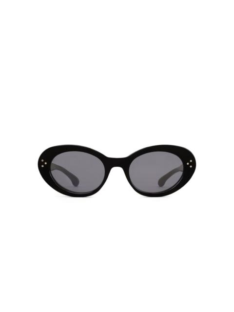 oval-frame sunglasses