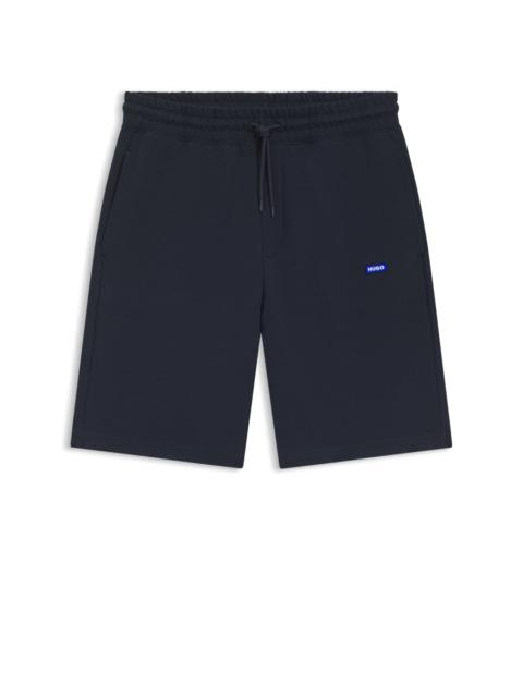 COTTON-TERRY SHORTS WITH LOGO PATCH