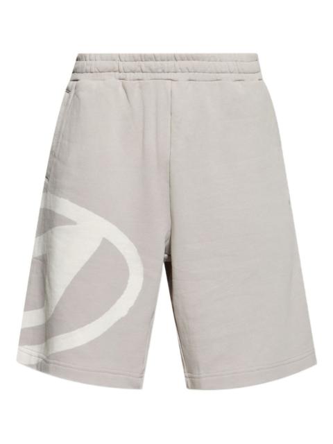 Crow logo-print drawstring shorts