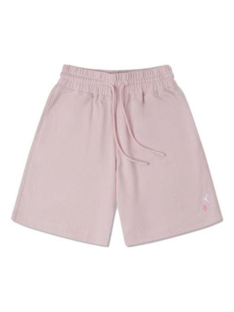 (WMNS) Converse Embroidered Floral Drawstring Shorts 'Pink' 10025374-A02