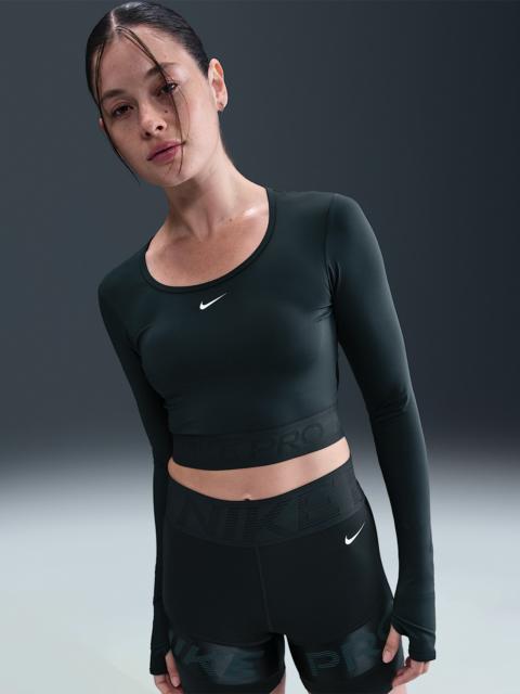 Nike Pro Women's Dri-FIT Cropped Long-Sleeve Top