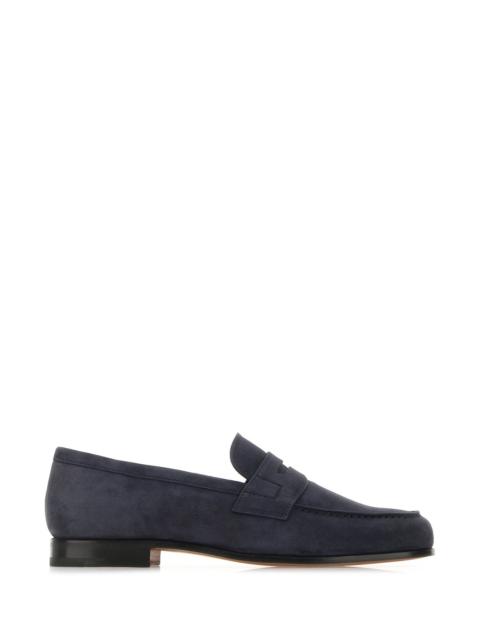Navy blue leather Heswall loafers