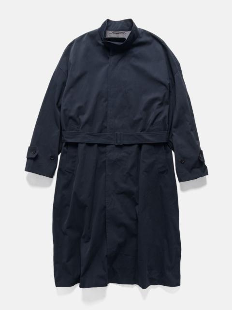 Stand Collar Over Coat Dark Navy