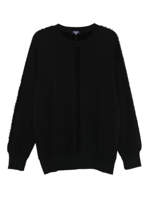 frayed-edge sweatshirt