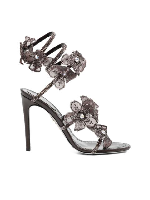 110mm crystal-flower sandals