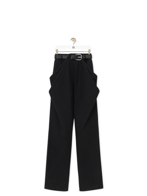 Draped trousers in cotton