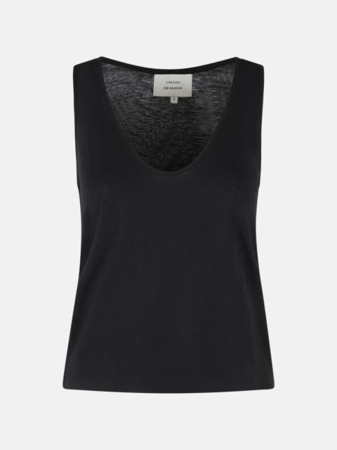 'ALBIA' VISCOSE AND BLACK WOOL TANK TOP