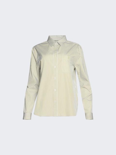 Striped Shirt Khaki And Blanc