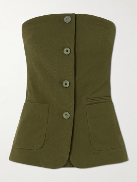 Brigade Strapless Twill Bustier Top