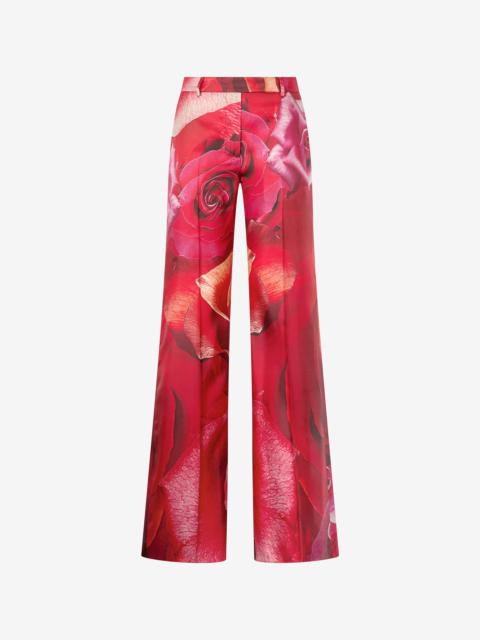 Rose-Print Pants