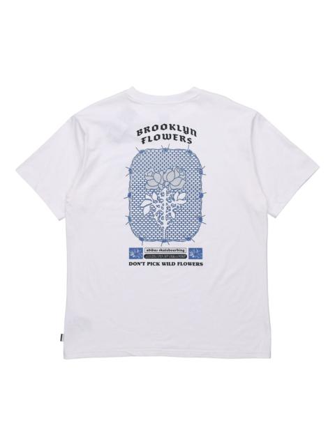 adidas originals Bk Tee Back Printing Sports Round Neck Short Sleeve White EC7298