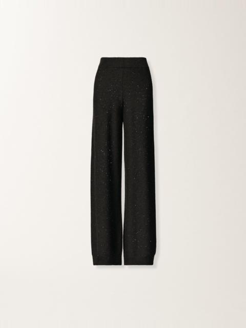 Wool and silk trousers with sequins