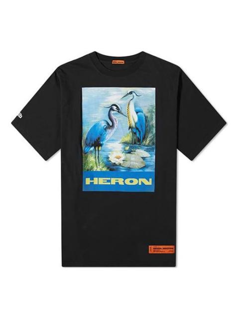 Heron Preston Heron Print Oversized T-Shirt Black/Blue/Multi HMAA001F197600010488