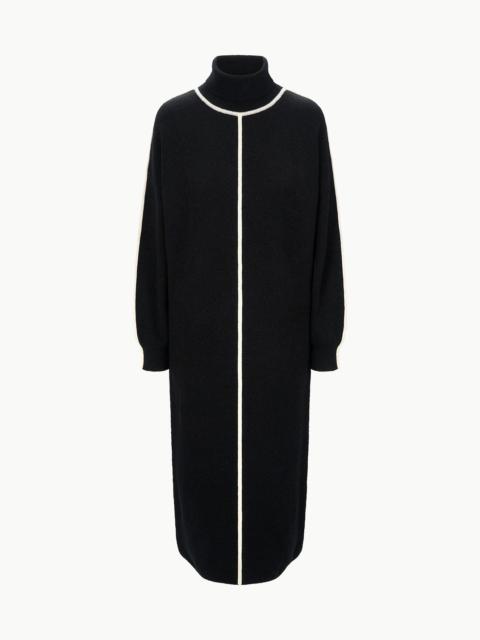STAUD APRES DRESS BLACK IVORY