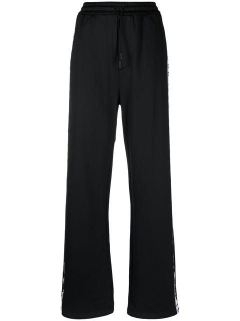 logo-tape wide-leg track pants