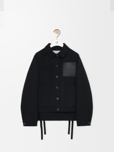 Workwear jacket in wool and cashmere