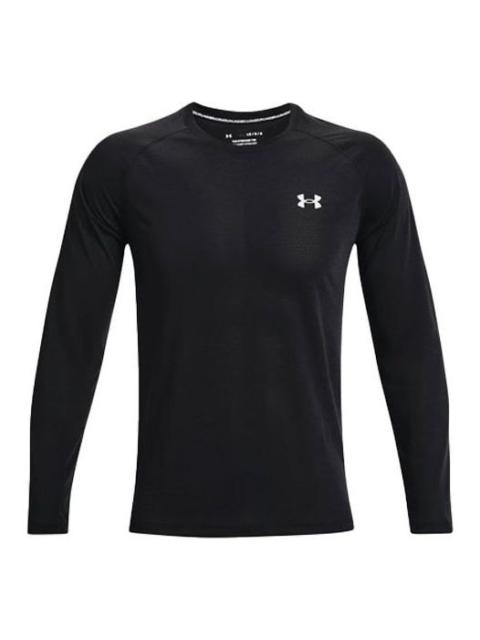 Men's Under Armour Streaker Logo Running Sports Long Sleeves Black 1361470-001