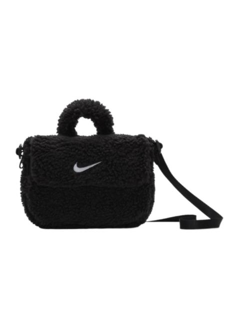 (WMNS) Nike Sportswear NSW Faux Fur Crossbody Bag 'Black' FB3039-010