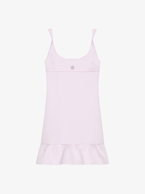 DRESS IN SATIN WITH TWISTED STRAPS AND 4G DETAIL