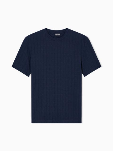 ASV STRETCH CASHMERE AND VISCOSE-BLEND CREW-NECK T-SHIRT
