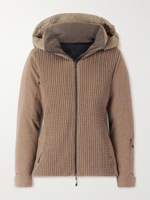 Armor 2.0 Hooded Padded Cable-knit Cashmere Ski Jacket