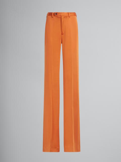 ORANGE STRETCH JERSEY TROUSERS