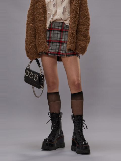 REVERSIBLE RAW CUT MINI SKIRT