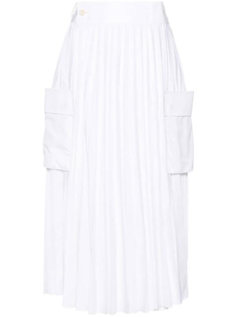 pleated midi skirt