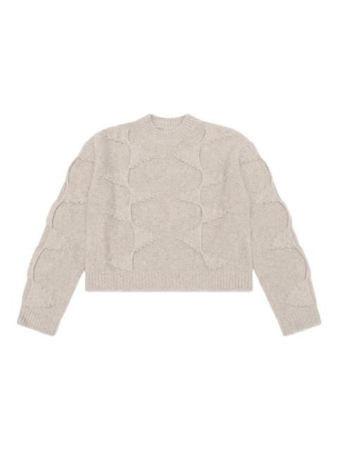 spiral-knit wool sweater