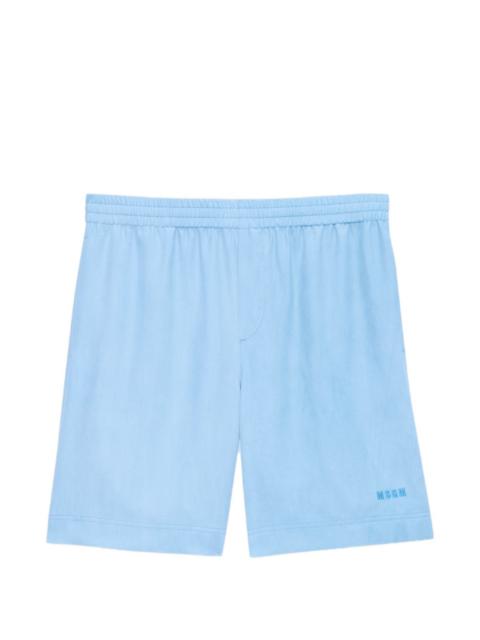 elasticated-waist logo-detail shorts