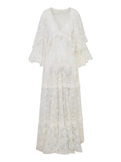 Roylan Sheer Maxi Dress white