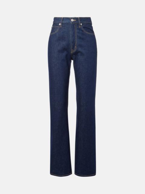 London high-rise straight jeans