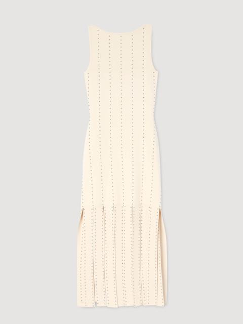 FRINGED KNIT MAXI DRESS