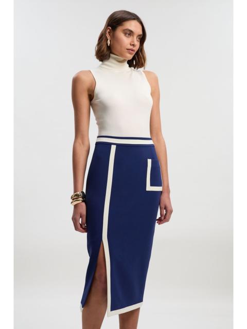 Compact Stretch Tipped Tailored Pencil Skirt