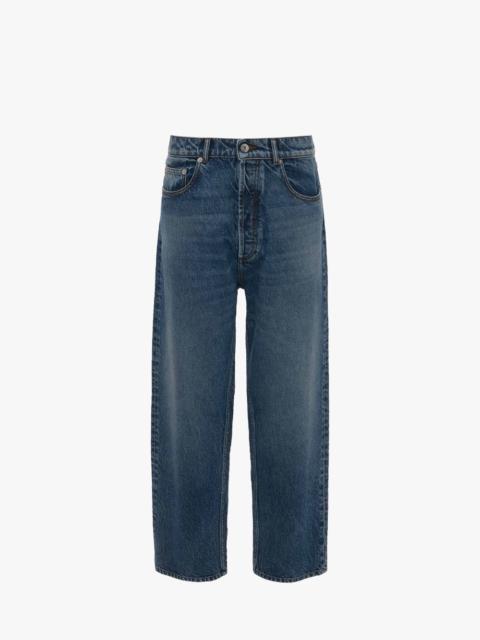 CROPPED STRAIGHT LEG DENIM JEANS