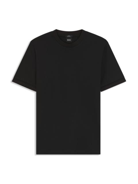 CONTRAST-TIPPING SLIM-FIT T-SHIRT IN MERCERISED COTTON