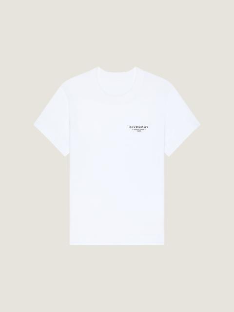 T-SHIRT IN COTTON WITH GIVENCHY STAMP PRINT